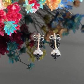 img 2 attached to Stunning Sparkly Silver Stud Earrings with CZ Stones - Perfect for Women and Girls