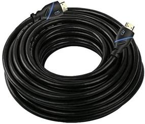 img 2 attached to Высокоскоростной HDMI-кабель мужской-мужской с Ethernet черного цвета (50 футов / 15,2 м) - поддерживает 4K 30 Гц, 3D, 1080p и возврат аудио - CNE01883