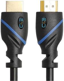 img 4 attached to Высокоскоростной HDMI-кабель мужской-мужской с Ethernet черного цвета (50 футов / 15,2 м) - поддерживает 4K 30 Гц, 3D, 1080p и возврат аудио - CNE01883