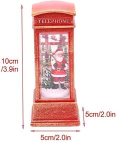 img 3 attached to 📞 GEZICHTA Telephone Booth Snow Globe Lantern with Timer, Spinning Water and Swirling Glitter for Christmas and Thanksgiving (Type: A), Operated by Lantern