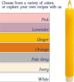 img 3 attached to 🕯️ Real Wax LED Flameless Taper Candles H9"x D1" with Remote - Battery Operated Window Candles, 7 Colors Available, 10Key Timer for Table Centerpieces, Party Decoration - Ginger