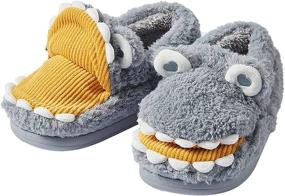 img 4 attached to 🐊 Acdoslow Toddler Crocodile Bedroom Slippers - Boys' Shoes for Introducing Comfort and Style into Their Wardrobe