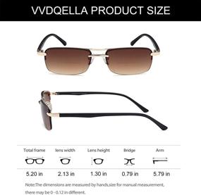 img 3 attached to 🕶️ VVDQELLA Bifocal Reading Sunglasses: Stylish Half-Frame Reader Glasses for Men and Women