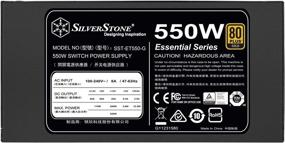 img 2 attached to 💎 SilverStone Tek 550W 80 Plus Gold Power Supply: Silent Operation, Sleek Design, and Flat Black Cables SST-ET550-G