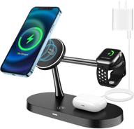 🔌 3 in 1 magnetic wireless charging stand by woodword - qi-certified phones, apple watch, airpods 2/pro, iphone 12/12 pro max/mini – includes pd adapter logo