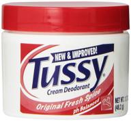 🌿 tussy cream deodorant - original fresh spice: long-lasting protection in 1.7 oz logo