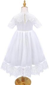 img 2 attached to 👗 Charming Wedding Country Princess Dresses with Sleeves: Girls' Clothing