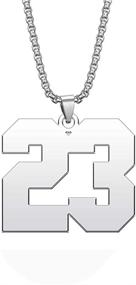 img 1 attached to OutstandLong Necklace Basketball Stainless Personalized