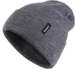 img 2 attached to Winter Knit Beanie Hat for Men and Women - FURTALK Cuffed Plain Skull Cap, Unisex Men's and Women's Beanie