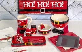 img 1 attached to 🎅 Boston International Small Santa Belt Ceramic Salt & Pepper Shakers