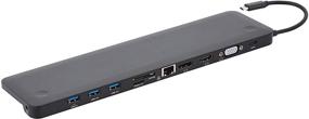 img 4 attached to 🔌 Amazon Basics Aluminum Type-C Docking Station - DisplayPort, HDMI, VGA, USB-A, Ethernet, SD/TF Card Reader, Audio, Type-C Charging Port (PD 100W) - Pedestal, Black
