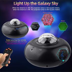 img 3 attached to 🌌 Smart WiFi Galaxy Projector for Bedroom - AsperX Star Projector with Remote, Bluetooth Music Speaker, 10 Color Lighting, Works with Alexa, Google Assistant - Ideal for Kids and Adults