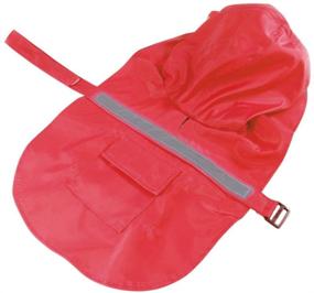 img 3 attached to Waterproof Dog Raincoat - Topsung Puppy Jacket for Small Dogs/Cats - Pet Rainwear Clothes in Red