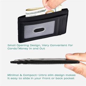 img 1 attached to Minimalist Credit Wallet with Secure Pocket - Men's Accessory in Wallets, Card Cases & Money Organizers