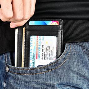 img 2 attached to Minimalist Credit Wallet with Secure Pocket - Men's Accessory in Wallets, Card Cases & Money Organizers