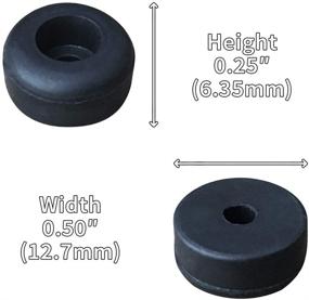 img 1 attached to 🔧 Pack of 25 Soft Rubber Feet for Cutting Boards - Non Slip, Non Marking, Anti-Skid Grips with Stainless Steel Screws (0.5" x 0.25" Height) - Ideal for Furniture, Electronics & Appliances!