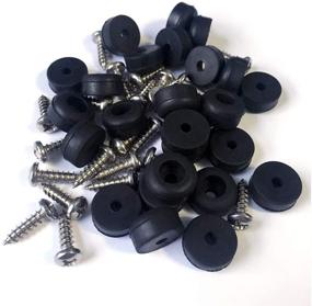 img 2 attached to 🔧 Pack of 25 Soft Rubber Feet for Cutting Boards - Non Slip, Non Marking, Anti-Skid Grips with Stainless Steel Screws (0.5" x 0.25" Height) - Ideal for Furniture, Electronics & Appliances!