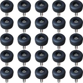 img 4 attached to 🔧 Pack of 25 Soft Rubber Feet for Cutting Boards - Non Slip, Non Marking, Anti-Skid Grips with Stainless Steel Screws (0.5" x 0.25" Height) - Ideal for Furniture, Electronics & Appliances!