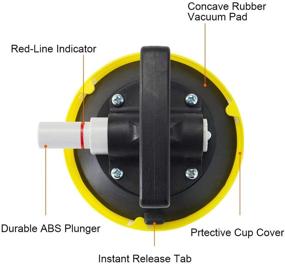 img 3 attached to 🔔 IMT 6" Suction Cup Pump with T-Handle Vacuum Lifter and Concave Plate - Ideal for Flat/Curved Surfaces