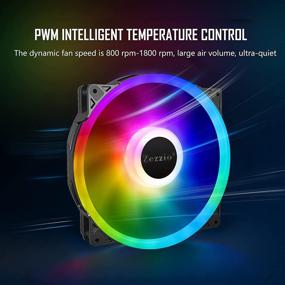 img 1 attached to 💨 Zezzio 200mm Addressable RGB Case Fan for Improved PC Cooling Efficiency (20cm)