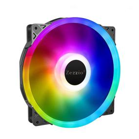 img 4 attached to 💨 Zezzio 200mm Addressable RGB Case Fan for Improved PC Cooling Efficiency (20cm)