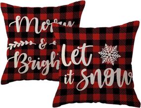 img 4 attached to Christmas Buffalo Farmhouse Decorations Holiday Bedding