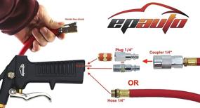 img 2 attached to 🔧 Efficient Tire Inflator Gauge with Quick Connect Plug - EPAUTO Heavy Duty 120 PSI