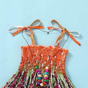 img 2 attached to 🌈 Adorable Baby Girls Rainbow Dress: Sleeveless Halter Beach Tutu Sundress for Toddler Princesses