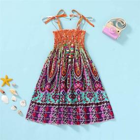 img 3 attached to 🌈 Adorable Baby Girls Rainbow Dress: Sleeveless Halter Beach Tutu Sundress for Toddler Princesses