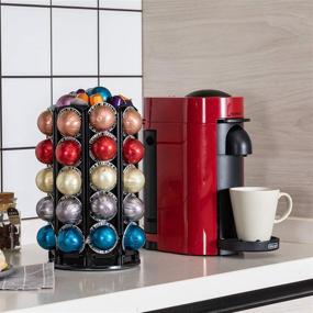 img 3 attached to ☕ RiceRat Coffee Pod Carousel Holder: Storage for 40 Nespresso Vertuoline Pods + Additional Central Pod Storage - Carousel-50+ Pods