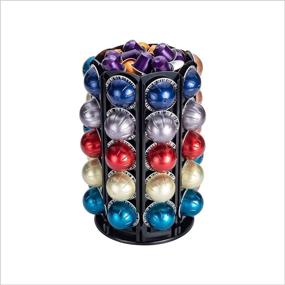 img 4 attached to ☕ RiceRat Coffee Pod Carousel Holder: Storage for 40 Nespresso Vertuoline Pods + Additional Central Pod Storage - Carousel-50+ Pods