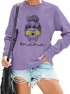 trendy mama shirts: funny mom sweatshirt with leopard skull graphics - casual long sleeve pullover tops for women logo