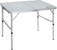 🏕️ 3-foot adjustable height lightweight portable camping table - redcamp aluminum folding table | ideal for picnic, beach, outdoor & indoor | white 36 x 24 inch логотип