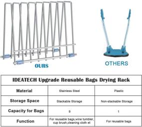 img 1 attached to 🔁 Organize and Dry with Ease: Reusable Storage Bags Rack and Drying Stand