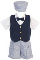 seersucker outfit vest stripe shorts logo