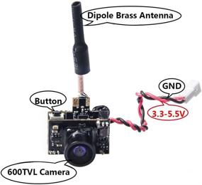 img 1 attached to 🎥 AKK BA3 5.8G 40CH VTX: Ultimate FPV Camera & Transmitter for Tiny Whoop Blade Inductrix Drones