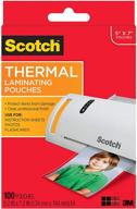 scotch laminating 7 inches 100 pouches tp5903 100: ideal office electronics accessory! logo