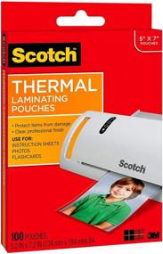 img 2 attached to Scotch Laminating 7 Inches 100 Pouches TP5903 100: Ideal Office Electronics Accessory!