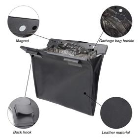 img 3 attached to Motrobe Model 3 Tesla Trash Can with Hanging Magnetic Buckle, Waterproof Design and LED Light (2016-2021)