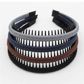 img 4 attached to 👧 JOBAND Non-Slip Hairband for Women/Girls - Fashion Hair Accessories Headbands with Comfy Hair Hoop and Resin Teeth Comb (4 Colors)