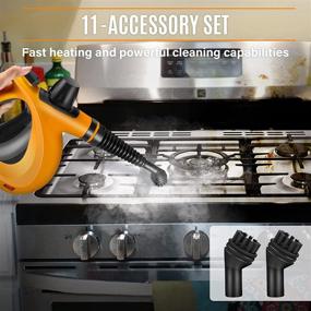 img 1 attached to 🧼 Versatile Handheld Pressurized Steam Cleaner: 9-Piece Accessory Set for Chemical-Free, All-Natural Cleaning at Home, Auto, Patio & More