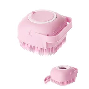 img 4 attached to 🛁 EOWHITU Silicone Massage Bath Brush with Soap Dispenser - Dry Skin Spa Brush and Shower Scrubber Handle for Men and Women - Pink