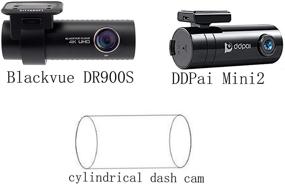 img 2 attached to 🎥 SEO Optimized Dashcam Mirror Mount for Cylindrical BlackVue DR900S/750S/650S Series and DDPAI Car Rearview Mirrors