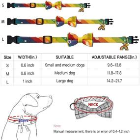 img 3 attached to Adjustable Dog Collars with Bow Tie and Bells Charm for Small/Medium/Large Dogs - KUDES Cute Pet Collars for Boys and Girls with Safety Buckle