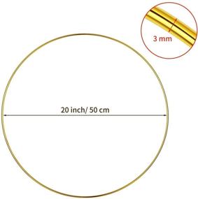 img 1 attached to 🎉 Set of 2 – 20 Inch Gold Metal Floral Wreath Hoops for Wedding, Christmas Wreath Arrangements, Macrame Wall Hanging, Dream Catchers, DIY Crafts, and Home Decor