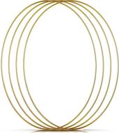 🎉 set of 2 – 20 inch gold metal floral wreath hoops for wedding, christmas wreath arrangements, macrame wall hanging, dream catchers, diy crafts, and home decor logo