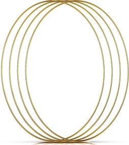 img 4 attached to 🎉 Set of 2 – 20 Inch Gold Metal Floral Wreath Hoops for Wedding, Christmas Wreath Arrangements, Macrame Wall Hanging, Dream Catchers, DIY Crafts, and Home Decor