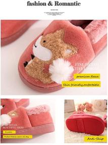 img 1 attached to 🐾 Cozy and Adorable Animal Memory Foam Slide Slippers: Warm Winter Boots for Kids - Non Slip Boys Girls Toddler House Shoes