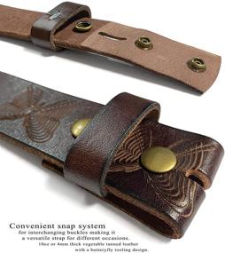 img 3 attached to Vintage Distressed Leather Men's Accessories: Fullerton's Genuine Belts Collection