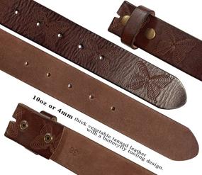 img 2 attached to Vintage Distressed Leather Men's Accessories: Fullerton's Genuine Belts Collection